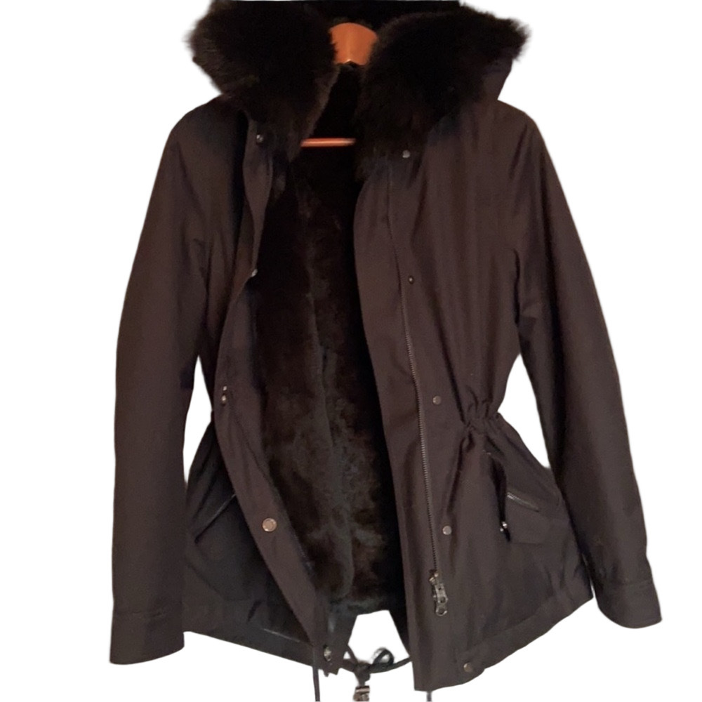 🎉HOST PICK🎉 NEW Intuition Paris Renard Fox Fur Parka  | FR34 = US2 - Picture 7 of 16